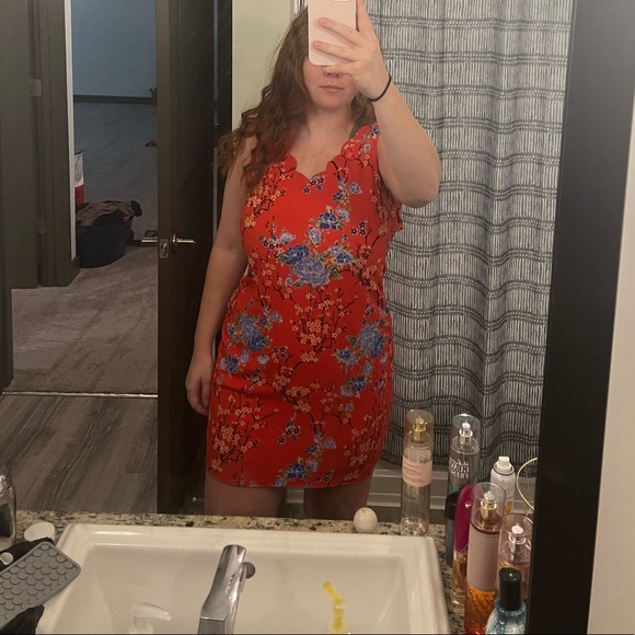flowery dress size Large - Picture 1 of 2